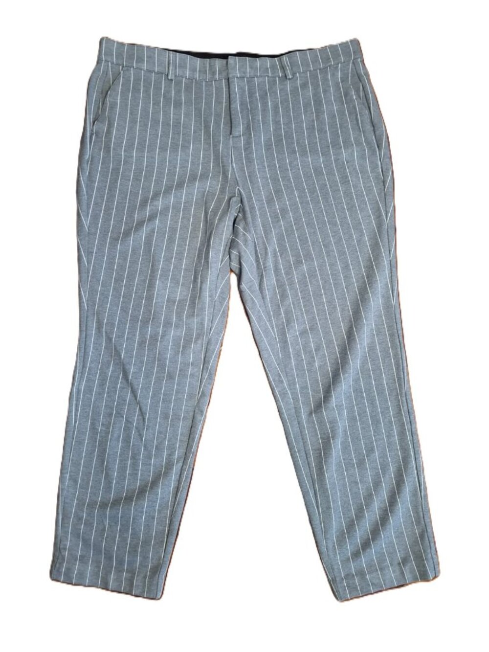 Torrid Slim Taper Studio Luxe Ponte High Rise Pants, Gray & White, Size 18T